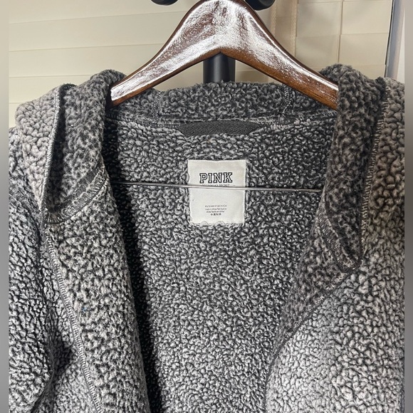 Clearance:Pink Victoria Secret Sherpa Coat - Picture 2 of 4